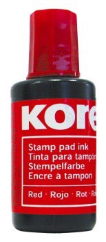 Barva razítková Kores 27 ml červená