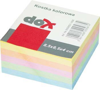Kostka lepená 8,5x8,5x4 cm barevná Donau