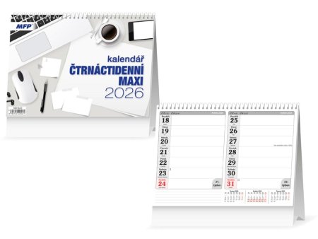 Kalendář 2026 stolní Čtrnáctidenní MAXI