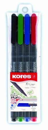 Popisovač Kores K-Liner sada 4ks