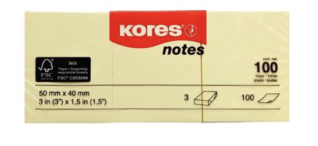 Bloček Kores 50x40 mm 3 ks