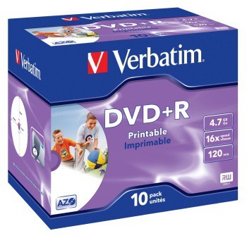 DVD+R Verbatim PRINTABLE 4.7GB, 16x, jewel case