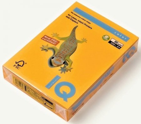 Barevný papír IQ A4 NEOOR oranžová