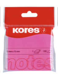 Bloček Kores 75x75 mm růžové 100listů