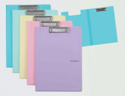 Deska s klipem A4 PVC rozev.Pastel.žlutá, P+P karton žlutá