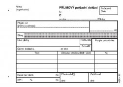 Příjmový pokladní doklad PU 1+1 propisujicí mSk 47