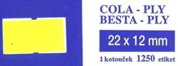 Etikety Cola-ply barevné 22x12 mm