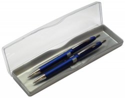 Pero kuličkové + Mikrotužka 0,5 mm Lena, modrá sada