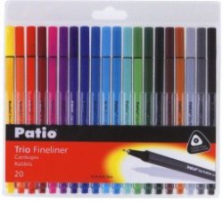Popisovač Fineliner 0,4 mm TRIO 20ks mix