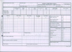 Záznam o provozu nákladního vozidla A4 číslovaný Optys 1166