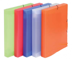 Box na spisy A5 s gum. Karton zelená, Karton P+P