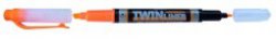 Zvýrazňovač oboustranný Twin oranžový