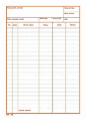 Skladová karta A5 výška mSk 288