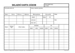 Skladová karta zásob A5 šířka Optys 1017