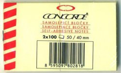Bloček samolepicí 40x50 mm 2 ks Concorde