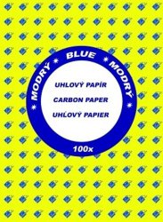 Uhlový papír modrý