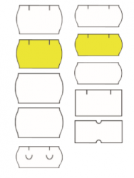 Etikety kot.Contact 26x12 mix barev