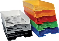 Stohovací zásuvky s mříž.dnem tr.žlutá