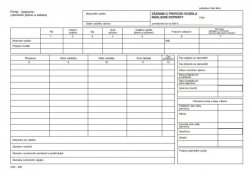 Záznam o provozu nákladních vozidel A4 mSk 320