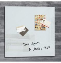 Skleněná magnetická tabule 48 x 48 cm bílá