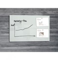 Skleněná magnetická tabule 100 x 65 cm bílá