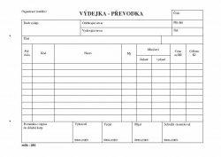 Výdejka-převodka A5 propisujicí mSk 285