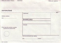 Poštovní obálka B6 dodejka bílá samopropisujicí