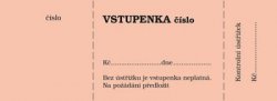 Vstupenka 1-100 bločková Optys 1267