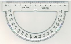 Úhloměr plastový 180° 125mm