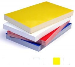 Zadní desky pro vazbu Chromolux žlutý