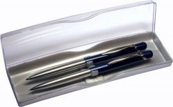 Pero kuličkové + Mikrotužka 0,5 mm Zip, modrá sada