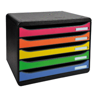 Zásuvkový box Exacompta Plus duhový, 207/308798