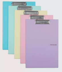 Deska s klipem A4 PVC Pastelini modrá, P+P karton modrá