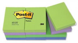 Bloček samolepicí 38x51mm 12ks 3M máta