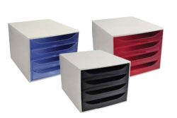 Zásuvkový box Exacompta 4 zás.černý, 207/2286104 černý