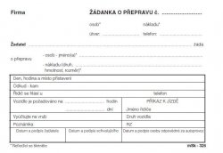 Žádanka o přepravu mSk 325