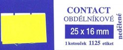 Etikety Contact barevné 25x16 mm